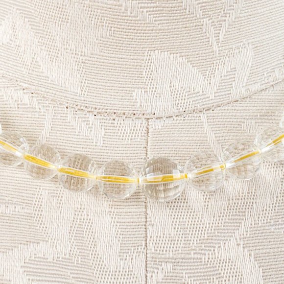 Vintage Clear Czech Glass Beaded Crystal Choker Necklace - Picture 2 of 6